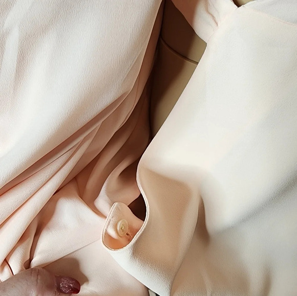 J. Crew 10 Tall Blush Pink Long Sleeve Knee Length True Wrap Dress 10T - Picture 5 of 16